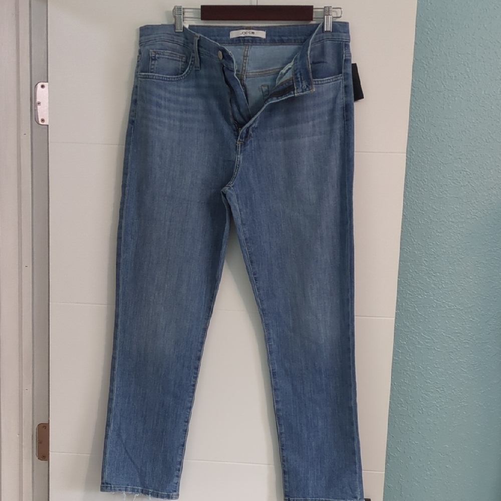 Joe's High Rise Straight Ankle Classic Blue Denim Jeans Sz 32 NWT